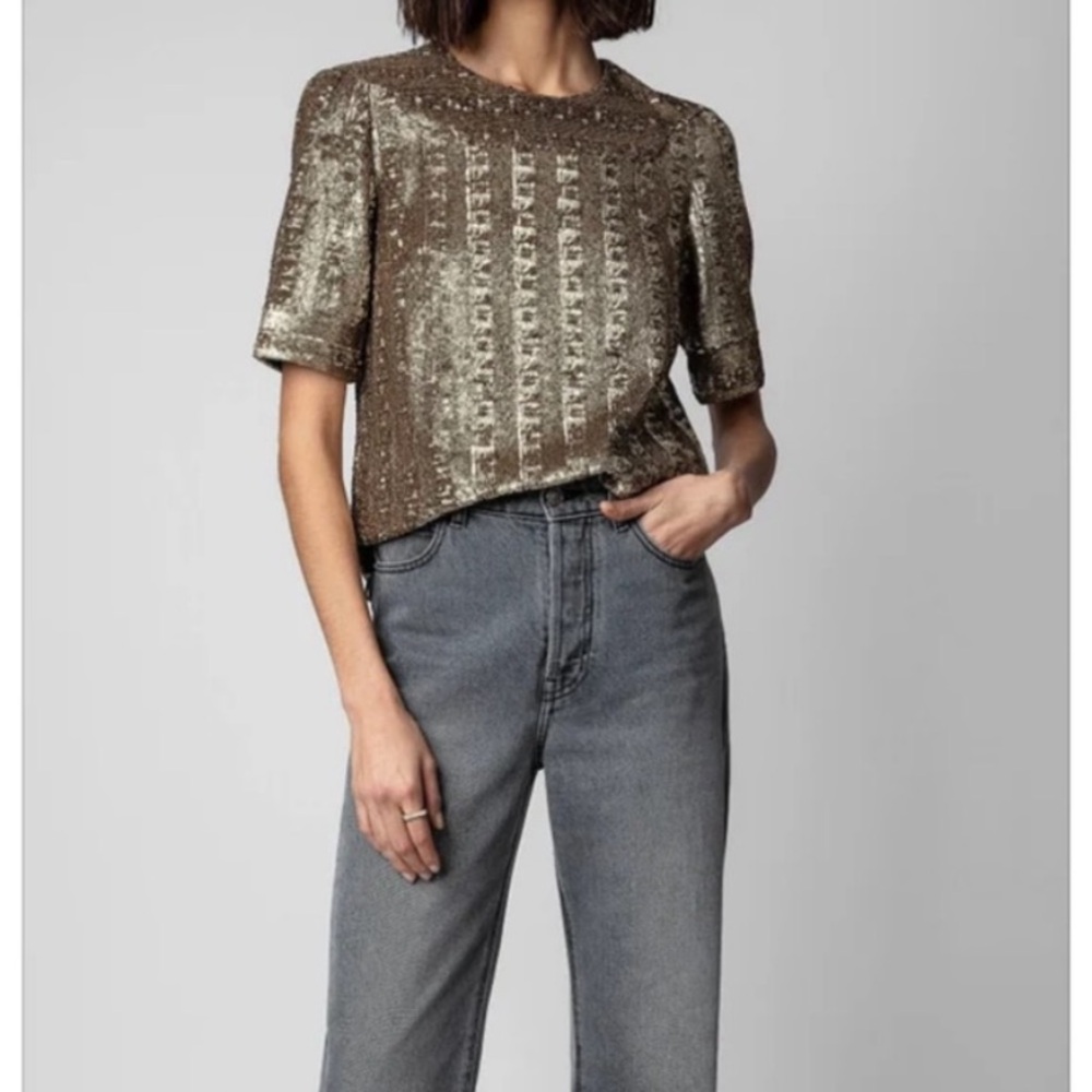 NEW Zadig Voltaire sequined toysse nwt 498$ top blouse